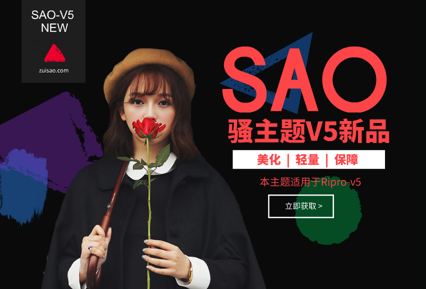 轻量级SAO-V5美化子主题ripro v5子主题【已下架】