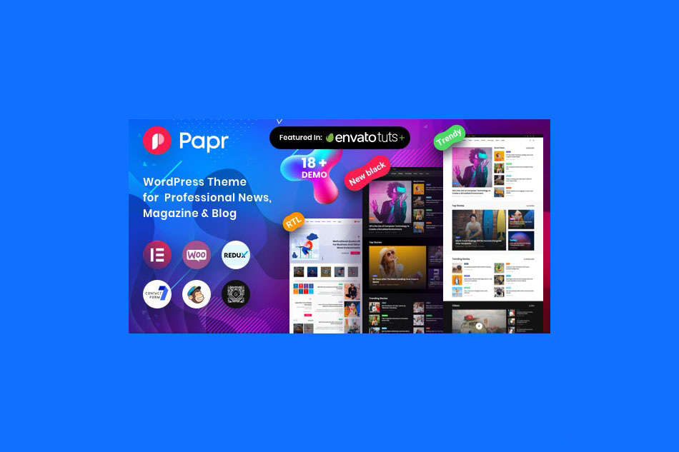 Papr v1.5.1 新闻杂志博客 WordPress 主题[汉化]